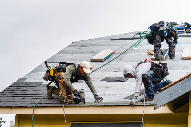 Professional Flat Roof Repair technician working in Mathews, LA